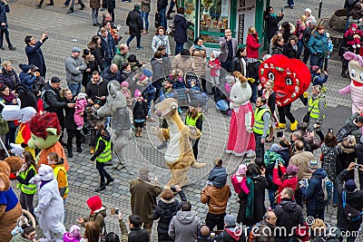 Toon Walkâ€“Mascots Parade-Nuremberg 2016 Editorial Stock Photo